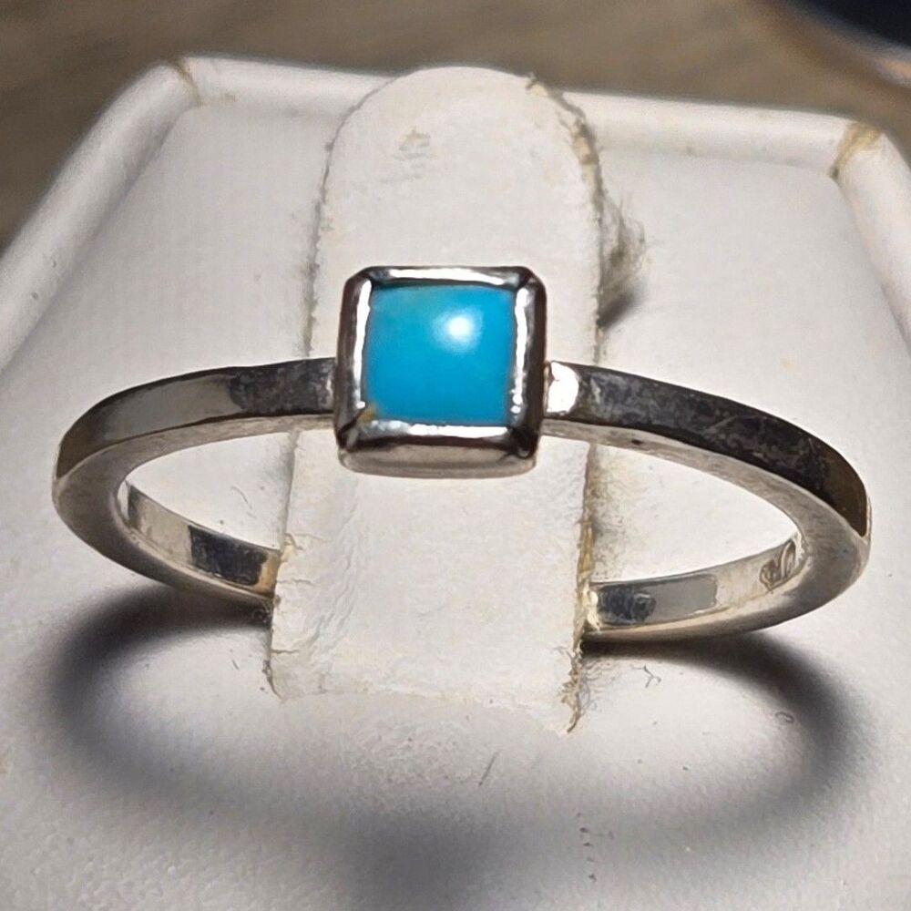 Southwestern Turquoise Vintage sterling silver ring sz 9